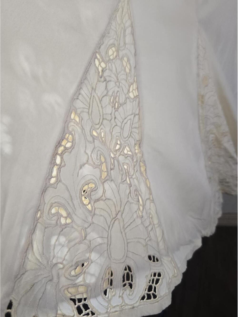 Sunya White Skirt with Lace Insets Size S - Picture 6 of 6